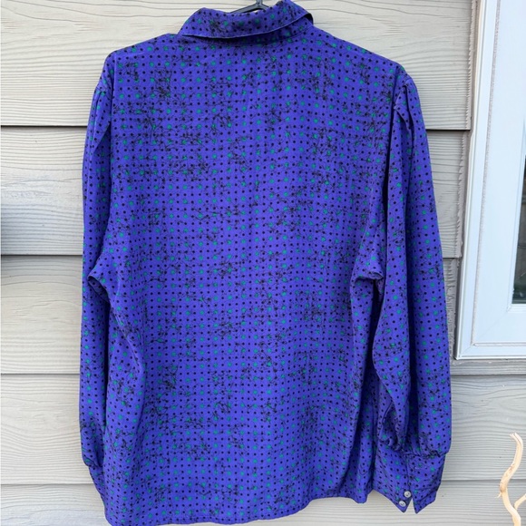 Purple Classic Blouse with Long Sleeves - Picture 3 of 7